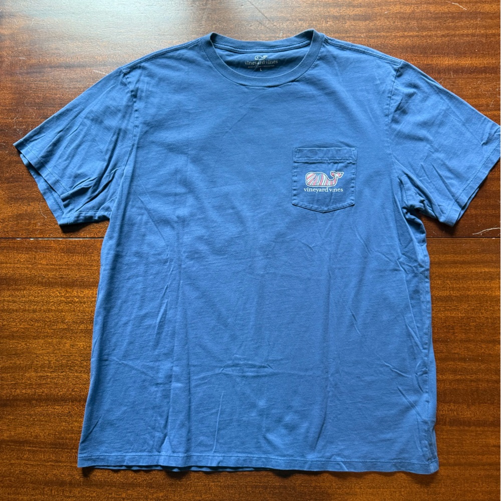 Vineyard Vines Blue Short Sleeve Whale Tee